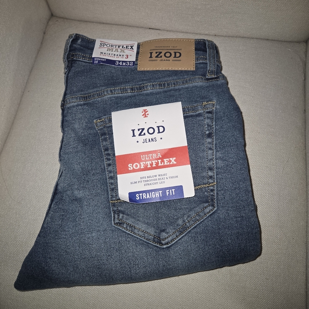 IZOD SportFlex MAX Jeans 34x32" "Slim"